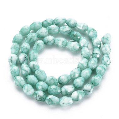 Opaque Baking Painted Glass Beads Strands(EGLA-N006-007A)-2