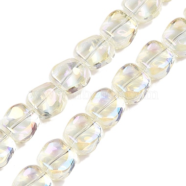 Champagne Yellow Square Glass Beads