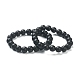 Matte Round Glass Beads Stretch Bracelets for Teen Girl Women(BJEW-A117-D-23)-1