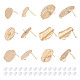 12Pcs 6 Style Brass Stud Earring Findings(KK-AR0004-01)-1