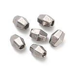304 Stainless Steel Beads, Bicone, Faceted, Stainless Steel Color, 5x4x3.5mm, Hole: 1.5mm(STAS-D204-02P)