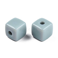 Opaque Acrylic Beads, Cube, Aqua, 12.5x12.5x12.5mm, Hole: 3.5mm, about 263pcs/500g(MACR-S373-141-A03)