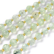 Natural Prehnite Beads Strands, with Seed Beads, Six Sided Celestial Dice, 8~8.5x8~8.5mm, Hole: 1mm, about 40pcs/strand, 15.75inch(40cm)(G-A030-B07-8mm)