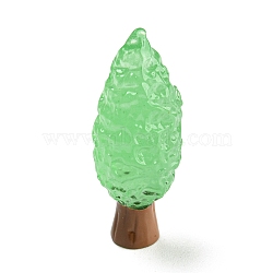 Luminous Resin Tree Display Decorations, Glow in the Dark, Micro Landscape Garden Decorations, Light Green, 11.5x28.5mm(CRES-D026-01C)