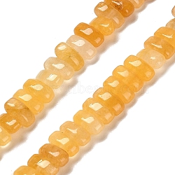 Natural Topaz Jade Beads Strands, Rectangle, 9x4x4.5mm, Hole: 1mm, about 93pcs/strand, 15.28 inch(38.8cm)(G-Q167-B13-01)