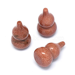 Synthetic Goldstone Beads, No Hole, Calabash, 25~26x15mm(G-P415-45A-02)