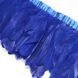 Fashion Goose Feather Cloth Strand Costume Accessories, Blue, 100~180x38~62mm, about 2m/bag(FIND-Q040-05Q)