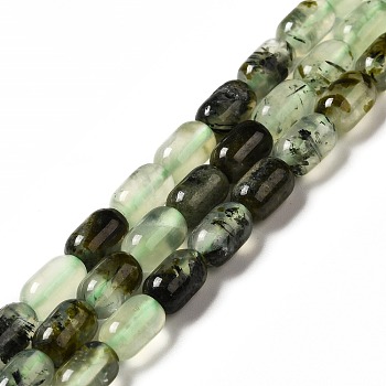 Natural Prehnite Beads Strands, Column, 9x6mm, Hole: 1~1.2mm, about 20~21pcs/strand, 7.09~7.48 inch(18~19cm)