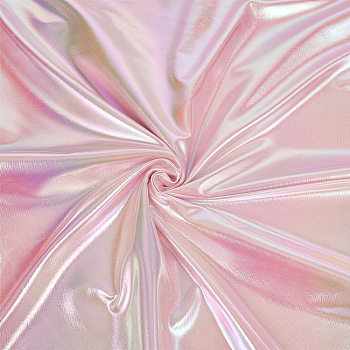 Polyester Laser Fabric, Clothes Bag Accessories, Pink, 1500x0.4mm