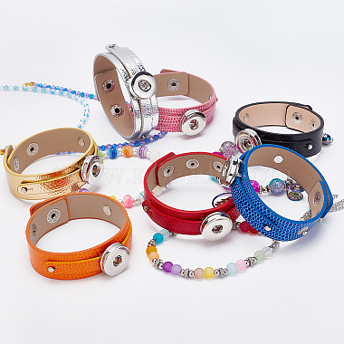 11pcs 11 colors Alloy Interchangeable Snap Link Bracelets Settings(BJEW-DR0001-02)-4