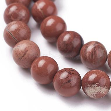 Chapelets de perles en jaspe rouge naturel(G-F348-02-8mm)-3