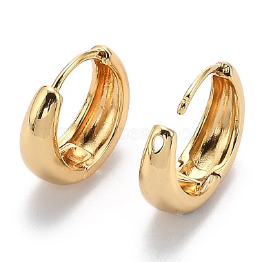 Brass Huggie Hoop Earrings(EJEW-F260-02G)-2