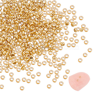 Real 24K Gold Plated Rondelle 304 Stainless Steel Spacer Beads