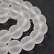 Frosted Glass Round Bead Strands(GLAA-J064-8mm-01)-1