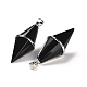 Natural Obsidian Pointed Pendants(G-F763-04P-08)-2