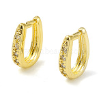 Rack Plating Brass Pave Cubic Zirconia Snap on Bails, Cadmium Free & Lead Free, Real 18K Gold Plated, Clear, 11.5x9.5x2.5mm, Pin: 0.9mm(KK-G464-11G-04)