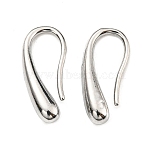 304 Stainless Steel Dangle Earrings Hand Polished, Teardrop, Stainless Steel Color, 16x7.5x3.5mm(STAS-G310-03P-01)