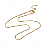 201 Stainless Steel Wheat Chain Necklace for Men Women, Real 18K Gold Plated, 17.52 inch(44.5cm)(NJEW-P268-A34-2X5)