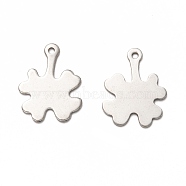 Non-Tarnish 201 Stainless Steel Pendants, Laser Cut, Clover, Stainless Steel Color, 20x15.5x1mm, Hole: 1.4mm(STAS-I172-10P)