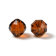 K9 Glass, Imitation Austrian Crystal Beads, Faceted, Roundell, Saddle Brown, 10x10x10mm, Hole: 1.2mm(GLAA-R001-01-03)