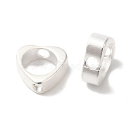 Brass Bead Frame, Lead Free & Cadmium Free, Heart, 925 Sterling Silver Plated, 7x7x2.5mm, Hole: 1.5mm(KK-K383-19S)