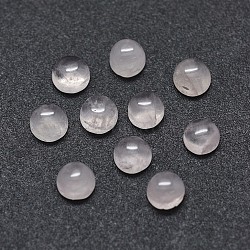 Natural Rose Quartz Cabochons, Half Round/Dome, 4x1.5~2.5mm(X-G-O175-23-06)