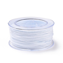 Macrame Cotton Cord, Braided Rope, with Plastic Reel, for Wall Hanging, Crafts, Gift Wrapping, White, 1.2mm, about 26.25 Yards(24m)/Roll(OCOR-H110-01B-20)