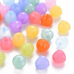 Transparent Acrylic Beads, Dyed, Faceted, Teardrop, Mixed Color, 15x14.5mm, Hole: 2mm, about 243pcs/500g(MACR-S373-10E)