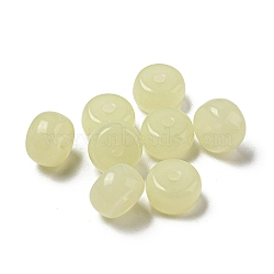 Opaque Acrylic Bead, Rondelle, Pale Goldenrod, 8x5mm, Hole: 1.6mm(OACR-H037-03N)