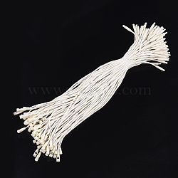 Waxed Cord with Seal Tag, Plastic Hang Tag Fasteners, Beige, 205x1mm, Seal Tag: 12x3mm and 10x4mm, about 1000pcs/bag(CDIS-T001-04B)