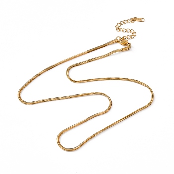 201 Stainless Steel Wheat Chain Necklace for Men Women, Real 18K Gold Plated, 17.52 inch(44.5cm)