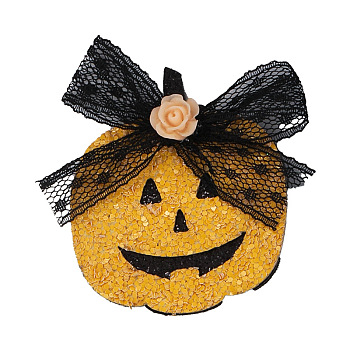 Spooky Halloween Party Hair Barrettes Hair Accessories, Pumpkin