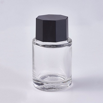 Fountain Pen Ink Bottle, with ABS Plastic Bottle Cap, Clear, 3.4x6.1cm, Capacity: 15ml(0.5 fl. oz)