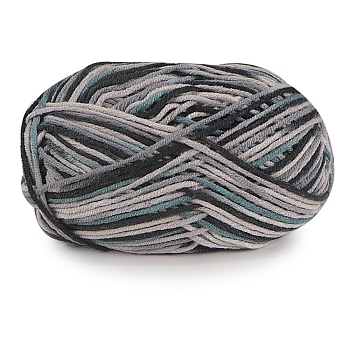 5-Ply Milk Cotton Knitting Yarn, Amigurumi Yarn, Crochet Yarn, for Sweater Hat Socks Baby Blankets, Segment Dyed, Gray, 2.5mm, about 114.83 Yards(105m)/Skein