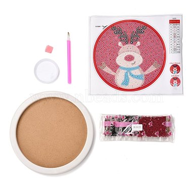 Kits de pintura de diamantes con tema navideño diy para niños(DIY-F073-04)-2