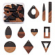 pendentifs en bois de résine et de noyer(RESI-TA0001-12)-1
