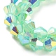 Cuisson des brins de perles de verre transparentes peintes(GLAA-F029-TM6mm-10)-3