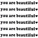 PVC-Aufkleber „You are beautiful“(STIC-WH0013-10C)-1