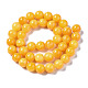 Natural Dyed Yellow Jade Gemstone Bead Strands(X-G-R271-10mm-Y07)-2