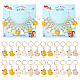 12Pcs 6 Style Alloy Enamel Chick Charms Locking Stitch Makers(HJEW-PH01591)-1