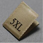 Clothing Size Labels, Woven Crafting Craft Labels, for Clothing Sewing, Size 5XL, Dark Khaki, 35x14mm, 100pcs/bag(FIND-WH0067-69I)