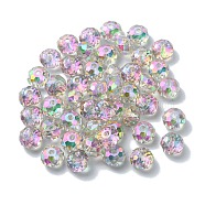 AB Color Plated Glass Beads, Faceted Rondelle, Silver, 6x4mm, Hole: 1.4mm(EGLA-P059-03A-AB05)