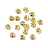 Rack Plating Brass Spacer Beads, Long-Lasting Plated, Cadmium Free & Lead Free, Flat Round, Real 18K Gold Plated, 3x1.5mm, Hole: 1mm(X-KK-P246-04G)