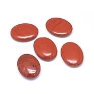 Natural Red Jasper Oval Palm Stone, Reiki Healing Pocket Stone for Anxiety Stress Relief Therapy, 44~45x33~34x9~12mm(G-P415-54)