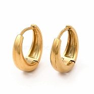316 Stainless Steel Hoop Earrings for Women, Real 18K Gold Plated, 15x14x5mm, Pin: 1mm(EJEW-C004-15G)