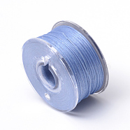 Special Coated Polyester Beading Threads for Seed Beads, Cornflower Blue, 0.1mm, about 50yards/roll(OCOR-R038-10)