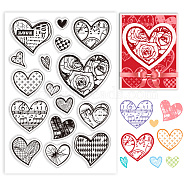 Custom PVC Plastic Clear Stamps, for DIY Scrapbooking, Photo Album Decorative, Cards Making, Heart, 160x110x3mm(DIY-WH0448-0378)