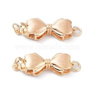 Rack Plating Brass Box Clasps, Long-Lasting Plated, Bowknot, Real 18K Gold Plated, 7.5x20x4.3mm, Hole: 2.3mm(KK-A183-72G)