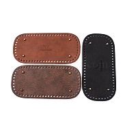 3Pcs 3 Colors PU Leather Crochet Bag Bottom, Oval Bottom Bag Shaper Pad, Black/Saddle Brown/Sienna, Mixed Color, 25x12cm, 1pc/color(FIND-WR0001-77B)