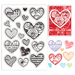 Custom PVC Plastic Clear Stamps, for DIY Scrapbooking, Photo Album Decorative, Cards Making, Heart, 160x110x3mm(DIY-WH0448-0378)